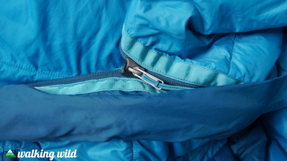 Schlafsack mit Schutzleiste